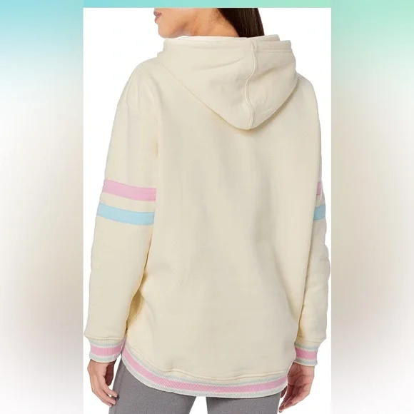 RUSSELL SCRIPT HOODIE Boyfriend Fit VINTAGE WHITE NWT - Picture 2 of 8